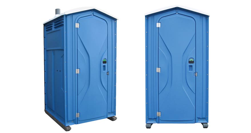 Long-term porta potty units on site in Hagerstown, Maryland